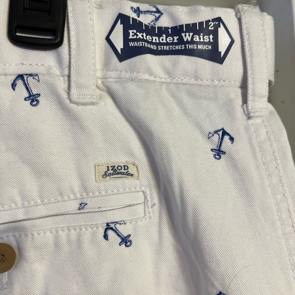 NWT IZOD White Men’s Big & Tall Shorts with Blue Anchor Print Size 44. - Picture 3 of 7